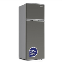 Egnrl 275 Litres Capacity Double Door Refrigerator Dark Silver Colour Defrost Recessed Handle R600A Inside Condenser EGR225S