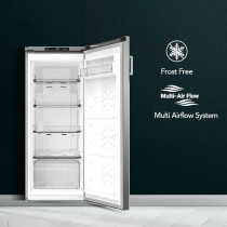 Super General 160 Liters Gross Upright Freezer Inverter, No Frost, Ice Twist Maker, Reversible Door, SGUF201NFDCI