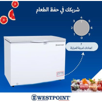 Westpoint, 435 Liters Chest Freezer, Built In Condenser, Led Light, Lock And Key, White Pcm Inner Liner, White, WBXN-5519EGL