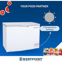 Westpoint, 435 Liters Chest Freezer, Built In Condenser, Led Light, Lock And Key, White Pcm Inner Liner, White, WBXN-5519EGL