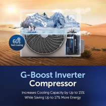Gree 2.0 Ton Split Air Conditioner LAIRY32-24C3 G-Ai Energy Saving G-Boost Inverter Plasma Purification Wi-Fi Smart Control