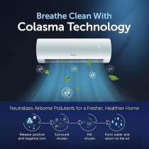 Gree 1.5 Ton Split Air Conditioner I Crest-N18H3 Heat And Cool, Inverter Compressor, Wifi, 3D Air Flow, Turbo Cooling, Gold Fin