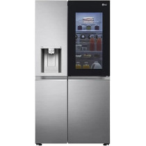 LG 598 Liter Side By Side Refrigerator Insta View Thinq , Uvnano, Linear Cooling, Thinq In Color Silver, Model-GCX287TNSI