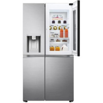 LG 598 Liter Side By Side Refrigerator Insta View Thinq , Uvnano, Linear Cooling, Thinq In Color Silver, Model-GCX287TNSI