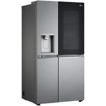 LG 598 Liter Side By Side Refrigerator Insta View Thinq , Uvnano, Linear Cooling, Thinq In Color Silver, Model-GCX287TNSI