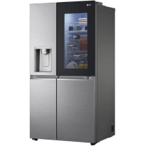 LG 598 Liter Side By Side Refrigerator Insta View Thinq , Uvnano, Linear Cooling, Thinq In Color Silver, Model-GCX287TNSI