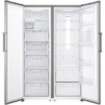 LG 708 Liter Fridge And Freezer No Frost Twins Cooling System With Water Dispenser Inverter Compressor Platinum Colour Silver Model - GCB414ELFM/GC-F411ELDM