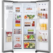 LG Side By Side Refrigerator, 625 Liter Capacity, Platinum Silver