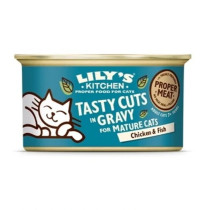 Lily'S Kitchen 85G Tasty Cuts Chicken And Fish Senior Wet Cat Food