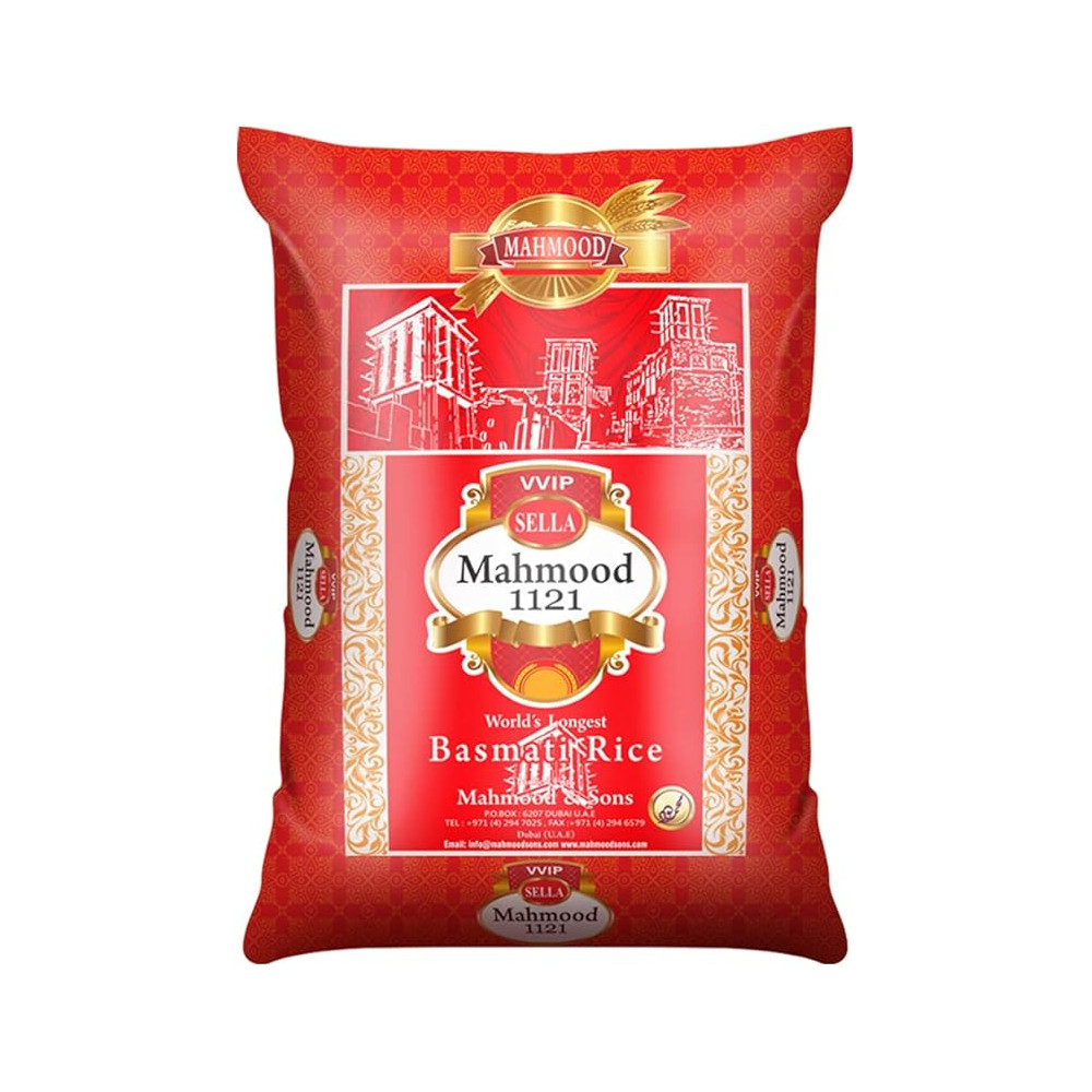 Mahmood VVIP Sella Basmati Rice 1121 XXXl, 10 Kg (Pack Of 1)
