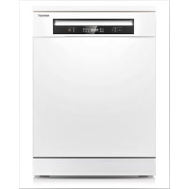 Toshiba 14 Place Settings, 6 Programs Free Standing Dishwasher With Dual Wash Zone, White
