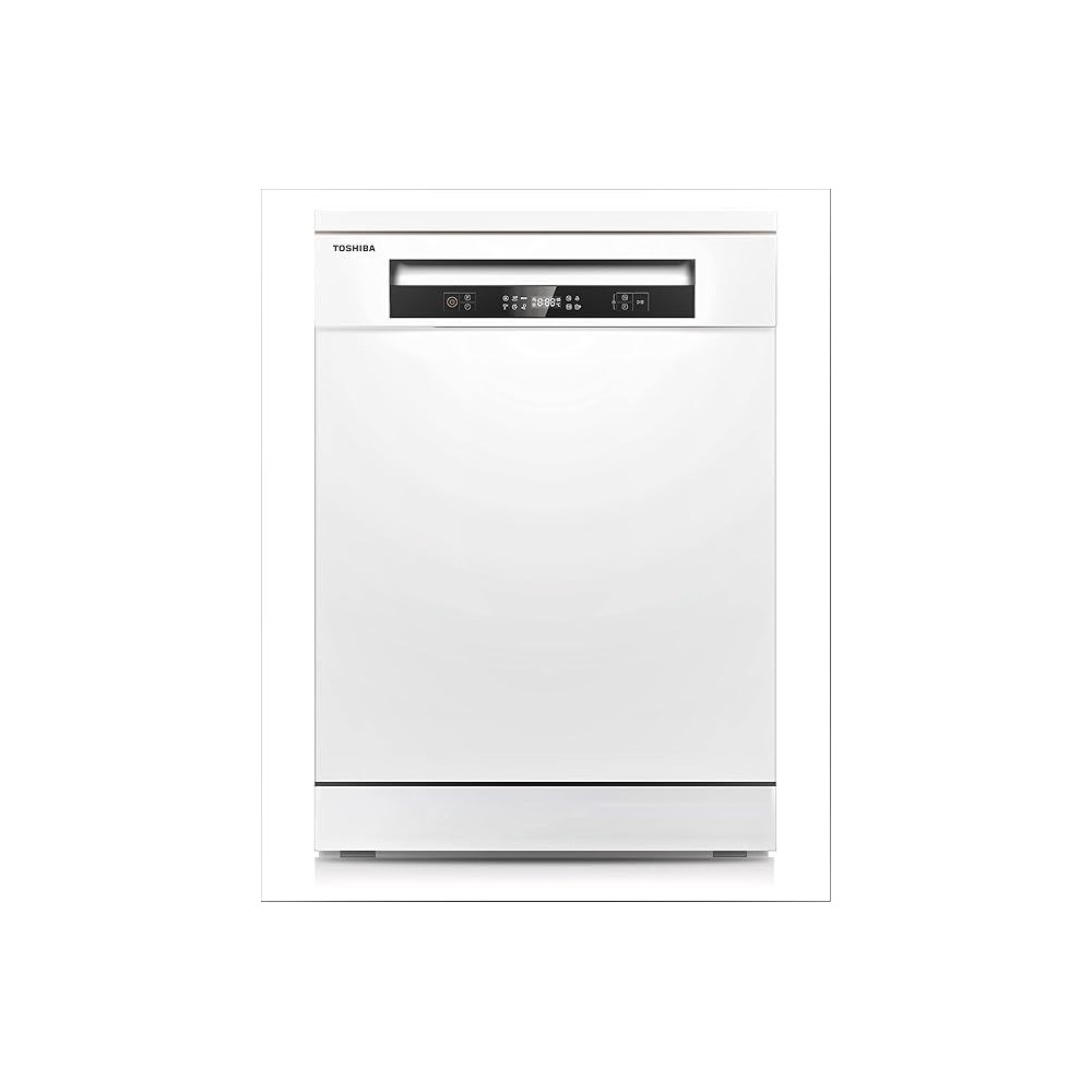 Toshiba 14 Place Settings, 6 Programs Free Standing Dishwasher With Dual Wash Zone, White