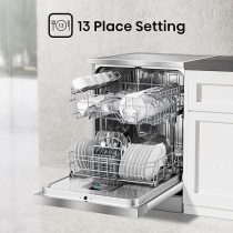 Hisense 13 Place Settings, 2 Baskets, 8 Programs, 3 In 1 With Self Clean And Dry, Cutlery Basket, Water Overflow Consumption, HS622E90X