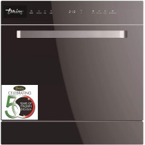 Terim 60 Cm Freestanding Dishwasher With 15 Place Settings, Quick Clean And Turbo Drying Function, Delay Timer And Half Load Option, TERDW1506VS, Silver