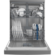 Hitachi Dishwasher Freestanding, 14 Place Setting, 6 Programs, Intensive Wash, Glass Care, Inverter Motor-Turbo Washing, Gentle Washing At 40 Degree C, Silent Dishwasher, Overflow Safety, Inox, HDF-F146VS