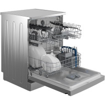 Hitachi Dishwasher Freestanding, 14 Place Setting, 6 Programs, Intensive Wash, Glass Care, Inverter Motor-Turbo Washing, Gentle Washing At 40 Degree C, Silent Dishwasher, Overflow Safety, Inox, HDF-F146VS