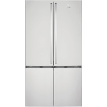 Electrolux 600L Gross Side By Side 4 Door Premium Refrigerator, Inverter Compressor, French Door Fridge, Eventemp Cooling System, Large Metal Bottle Rack, Stainless Steel, EQA6000X