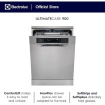 Electrolux 13 Place Settings Freestanding Low Noise Dishwasher, 8 Programs, Inverter Motor, Fully Automatic With Satellite Clean Technology, Comfort Lift, Maxi Flex, ESC87300SX, Silver