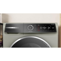 Bosch Series 8 Free-Standing Washing Machine, Front Loader 9 Kg, 1400 RPM, EcoSilence Drive, LED-Display, Programmable, Remote Monitoring And Control Via HomeConnect, Silver Inox, WGB2440XGC