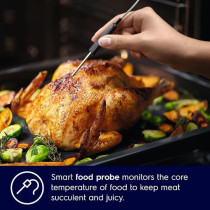 Electrolux Built-In 90 x 60 Cm Multi-Function Electric Oven With Air Fryer Function, Oven Cavity With 4 Baking Levels, Cooking/Defrost/Hot Air Grilling/Slow Cooking/Steam Bake/Turbo Grilling, EVE916SE