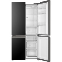 Haier Side by Side French Door 4 Doors Refrigerator Fridge Sorted Storage Natural Freshness Humidity Zone (HCS) Twin Inverter Technology My Zone Gross Capacity 700L Black, Model HRF-700BG