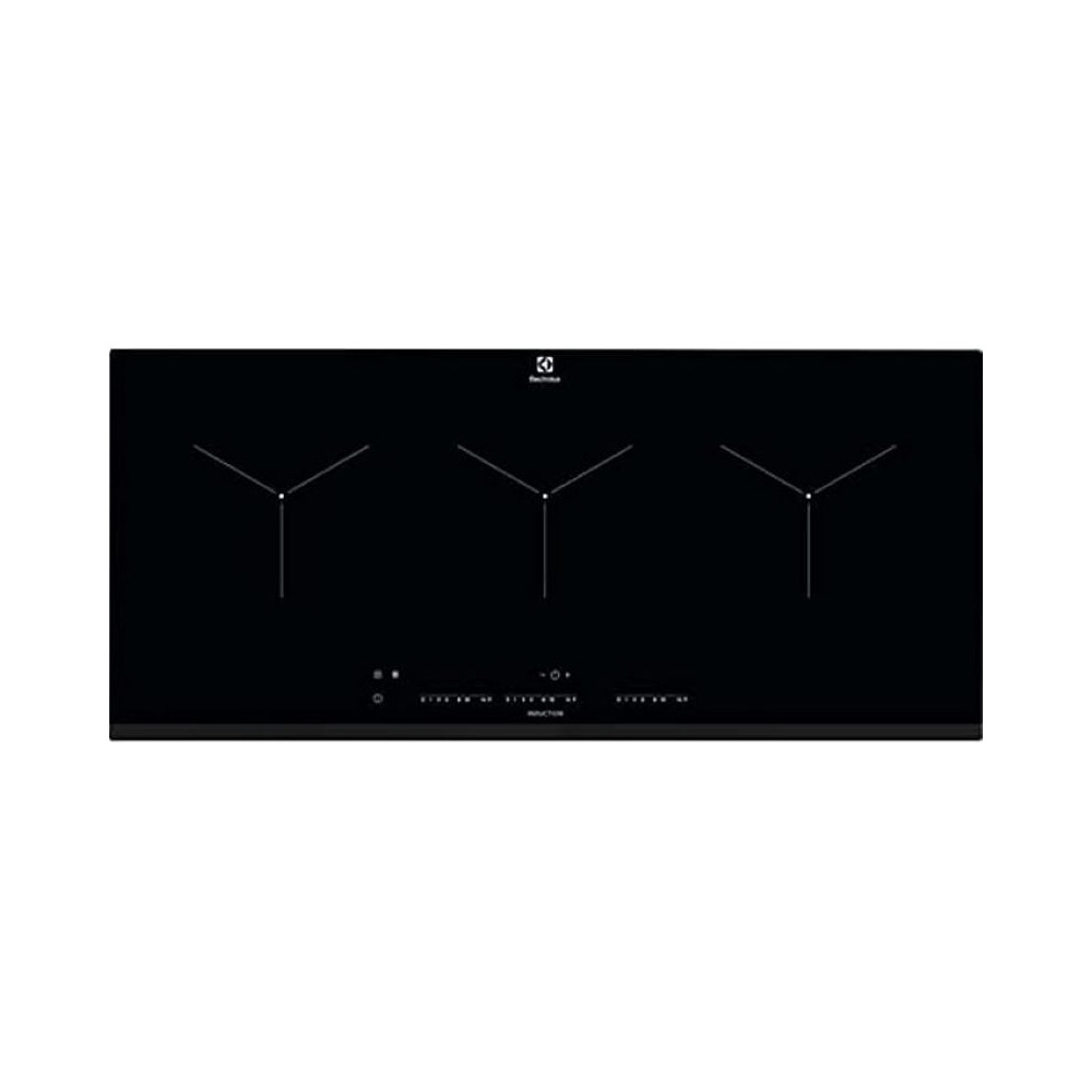 Electrolux 90Cm Built In Induction Hob With 3 Self-Sizing Cooking Zones And Touch Control, Power Boost For Faster Cooking, Adjustable Timer And Key Lock Feature, Black, EIT913