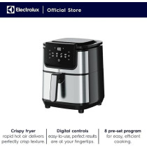 Electrolux 3.5L Xl Digital Air Fryer 1500W With Rapid Hot Air Technology, 8 Preset Programs For Frying, Grilling, Broiling, Roasting, Baking, Toasting, Cooking, Auto-Off, Touch Control, ‎E5AF1-710S