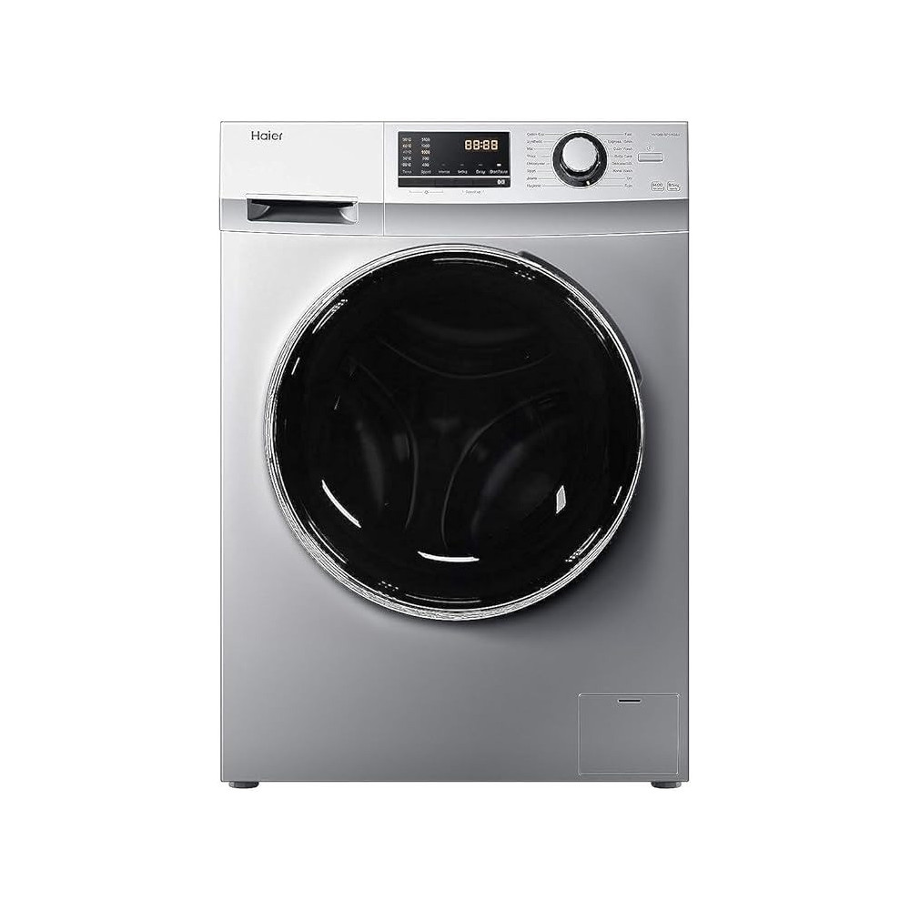 Haier - 8 Kg Washer / 5 Kg Dryer, 1400 Rpm, Front Load Washer & Dryer - Silver, HWD80-BP14636S