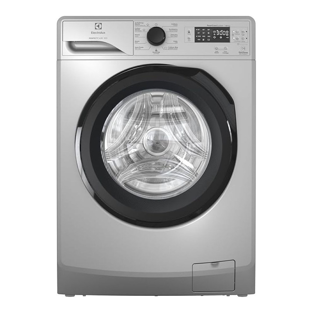 Electrolux 8Kg Inverter Motor Front Load Washing Machine, 1200 Rpm And 5 Star Energy Saving, 12 Programs, Extremely Low Noice, Steam Care, Autosense And Ecoball Features, Fully Automatic Washer, EWF8241SB5