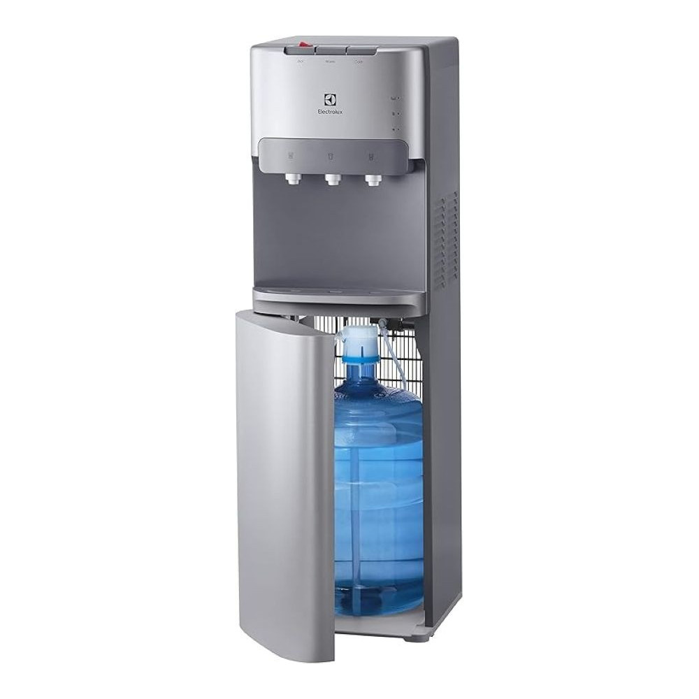 Electrolux Bottom Loading Water Dispenser, Hot Cold And Ambient Temperature, European Quality Floor Standing Water Cooler With LED Indicator, Child Safety Lock, Best For Home/Office, Silver, EDBMFDXSG