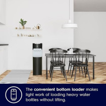 Electrolux Bottom Loading Water Dispenser, Hot Cold And Ambient Temperature, European Quality Floor Standing Water Cooler With LED Indicator, Child Safety Lock, Best For Home/Office, Silver, EDBMFDXSG