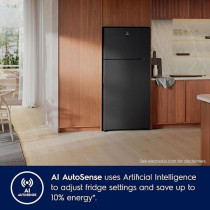Electrolux Top Mount Refrigerator 503L Net Capacity, Ai Autosense 2 Door Top Freezer Fridge, Low Energy Consumption With Inverter Compressor, No Frost Fridge With Low Noise And Deodorizer, ETM5002C-B
