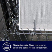 Electrolux 90Cm Chimney Extractor Hood With 3 Speed Settings, Powerful Motor, LED Lights And Dishwasher-Safe Aluminum Mesh Filter, Stainless Steel, ECC9151S