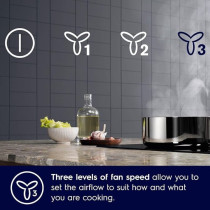 Electrolux 90Cm Chimney Extractor Hood With 3 Speed Settings, Powerful Motor, LED Lights And Dishwasher-Safe Aluminum Mesh Filter, Stainless Steel, ECC9151S