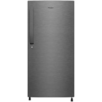 Haier Single Door Refrigerator Fridge Diamond Edge Technology 1-Hour Freezing Technology Toughened Glass Gross Capacity 240L Brushline Silver Model HRD-2406BS