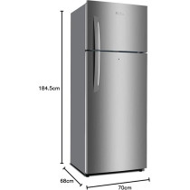 Haier Top Mount Refrigerator Inverter, Gross 650L And 466L Net, Silver, HRF-650SS