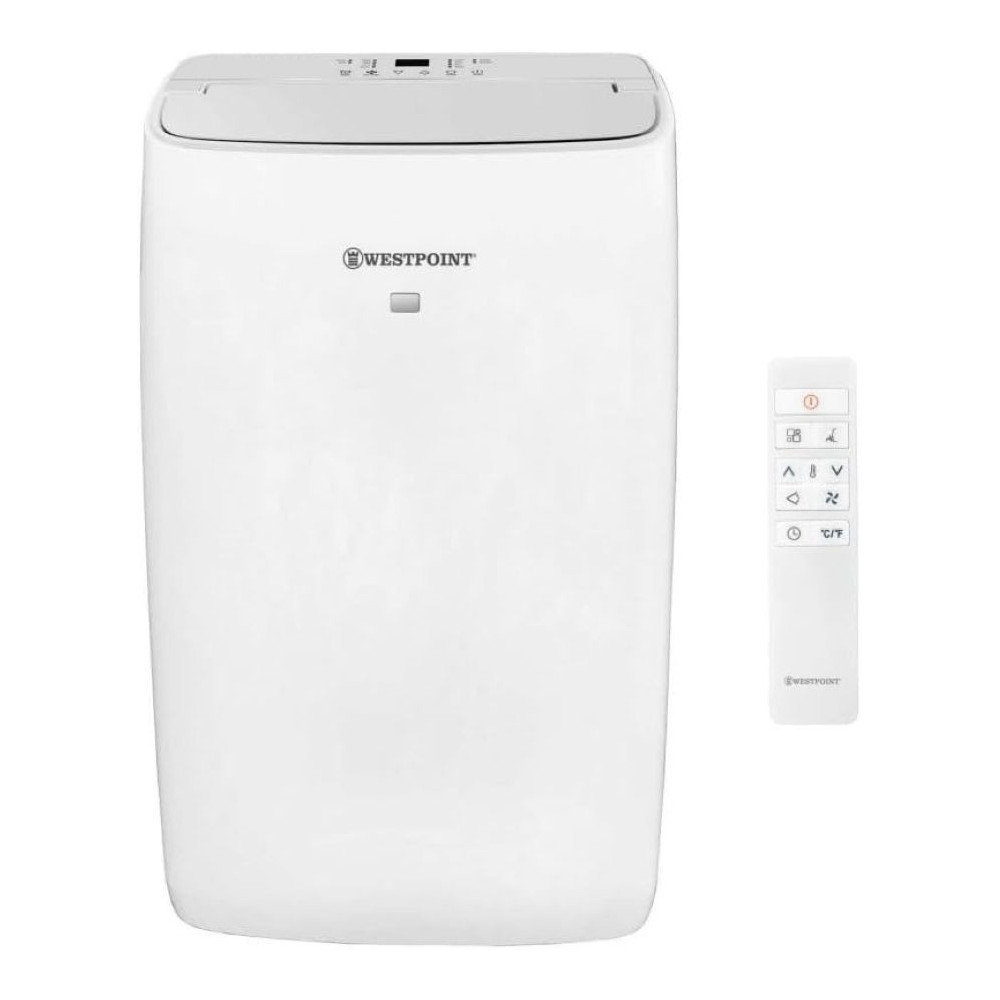 Westpoint 1.5 Ton Portable Air Conditioner, 18000 BTU, Rotary Compressor Fast Cooling, Moisture Removal, Digital Display Panel, Easy Clean Filter, Self Diagnosis, Auto Restart, Sleep Mode, Low Noise