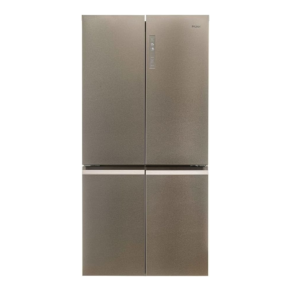 Haier Side By Side French Door 4 Doors Refrigerator Fridge Sorted Storage Natural Freshness Humidity Zone (Hcs) Twin Inverter Technology Multi Airflow Gross Capacity 700L Silver, HRF-700TS