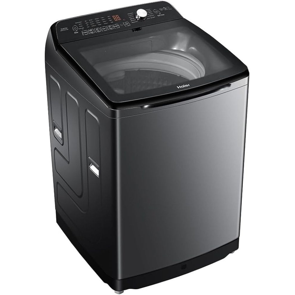 Haier 12Kg Top Load Washing Machine Free Standing Dd Motor Hand Wash Free Closing Door Rear Control With Knob Pillow Drum Color Jade Silver, HWM120-B1678S8