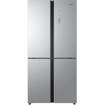 Haier Side by Side French Door 4 Doors Refrigerator Fridge Twin Inverter Technology Total No Frost T-ABT Sterilization HCS Fresh Drawer Zone Gross Capacity 595L Colour Silver, HRF-595SGI