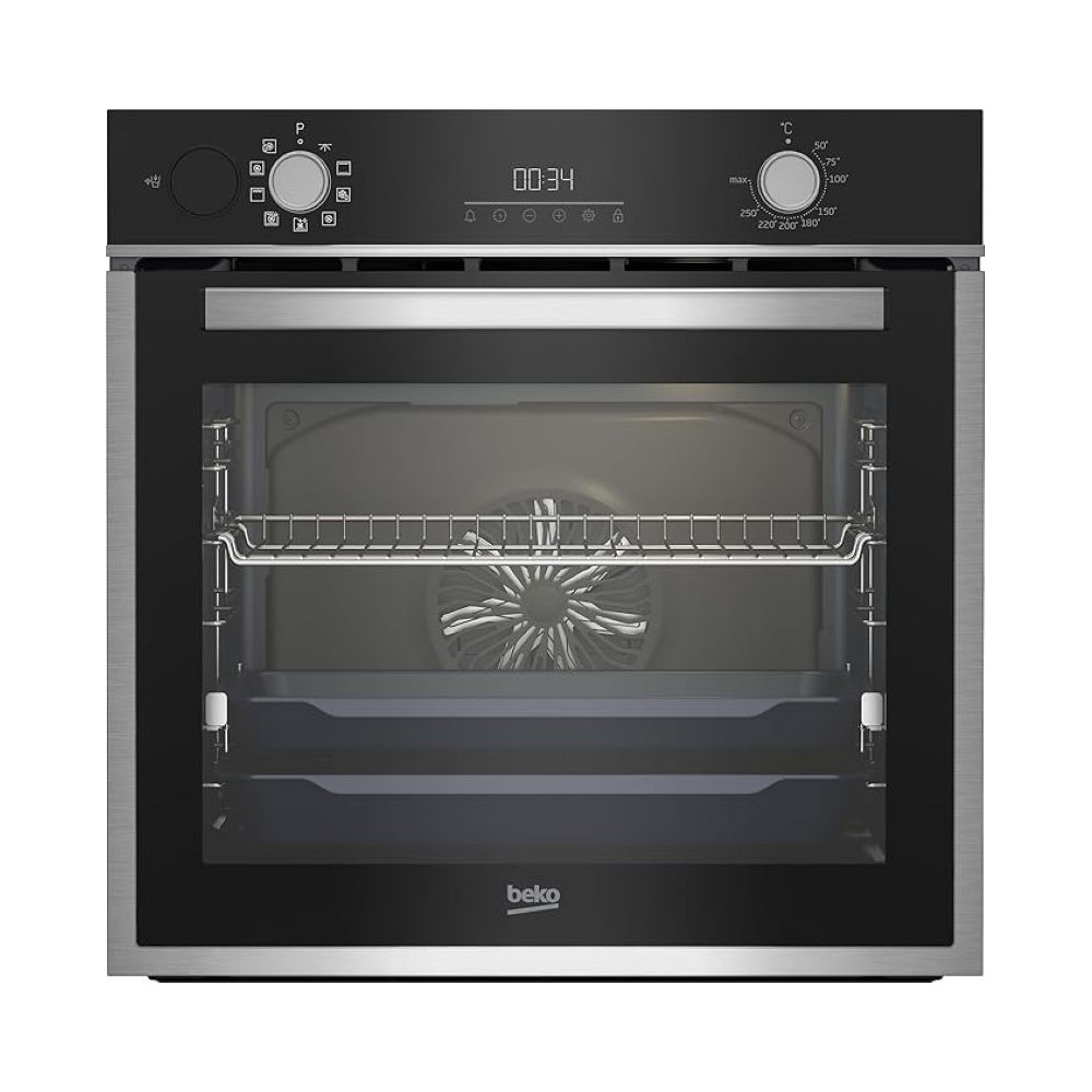 Beko 60Cm Builtin Electric Oven With 9 Cooking Function Steamaid Oven, 72 Liters Oven,Conventional Fan Oven, Digital Touch Control, A Energy Rating, Catalytic Selfcleaning Oven, Black, BBIS14300XCSE