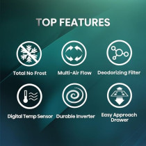Hisense 599 Litres Top Mount Refrigerator With Inverter Compressor, 375 Litres Net Capacity, No Frost Technology, Twist Ice Maker, RT599N4ASU1