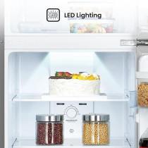 Hisense Top Mount Referigerator Top Freezer 250L Net Capacity Fridge, Big Door Balcony, No Frost, LED Interior Light, Deodorizing Filter, Multi Air Flow, 90 Degree Door Design, Silver, RT328N4DGN