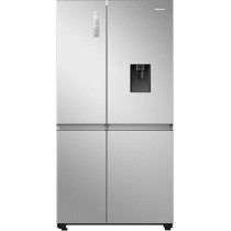 Hisense Two Door Side By Side 869L Fridge, Non Plumbed Water Dispenser, Dual Temp Control Zone, Durable Inverter, RS3N668SMI3, Silver