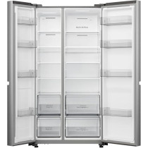 Hisense 869 Liters Side By Side Refrigerator With Wifi Connectivity, Inverter Compressor, No Frost Technology, Precision Electronic Control, Silver, RS3N668SAI3