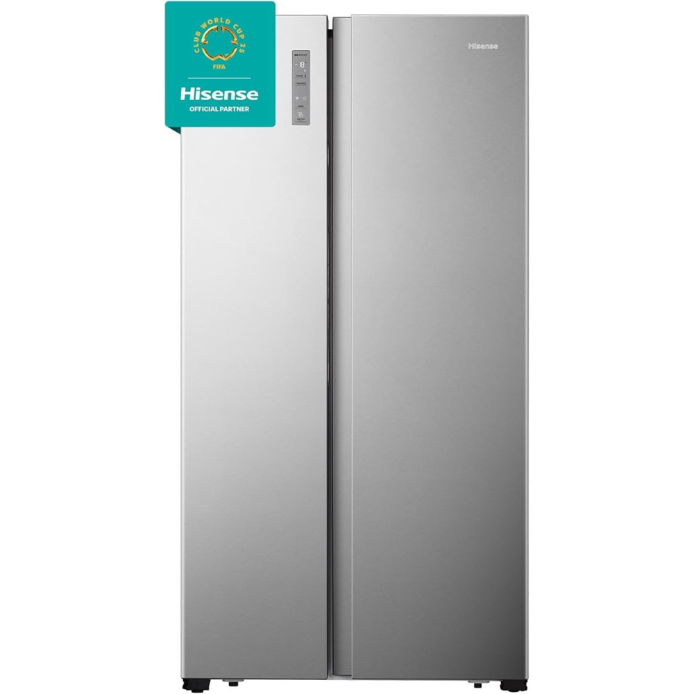 Hisense 670 Liter Refrigerator Side By Side A+ Energy Efficiency, Silver, RS3P725NAI
