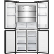 Hisense Cross Door American 457L Freezer Fridge, My Fresh Choice, Dual-Tech Cooling, Bottom Cooling System, Khaki Glass, RQ5G470SBK3