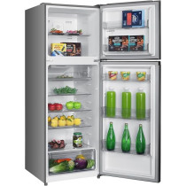 Super General 410 Liter Gross Double Door Refrigerator-Freezer, No-Frost, Inverter Compressor, Lock And Key, Silver, SGR-415-l