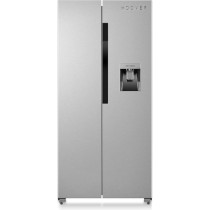 Hoover Side By Side Refrigerator, 532L, Inverter, No Frost, Water Dispenser, Multi Air Flow, LED Light, Premium Silver Trim, Touch Control Display, Inox/Black, Ice Twister, HSB-K532-WS