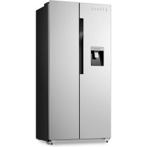 Hoover Side By Side Refrigerator, 532L, Inverter, No Frost, Water Dispenser, Multi Air Flow, LED Light, Premium Silver Trim, Touch Control Display, Inox/Black, Ice Twister, HSB-K532-WS